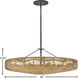 Ophelia 30 inch Black Indoor Foyer Pendant Ceiling Light in Natural
