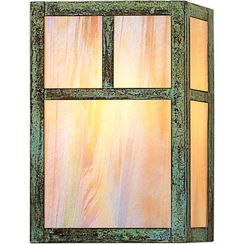 Mission 1 Light 7 inch Bronze Wall Mount Wall Light in Clear Seedy, No Accent