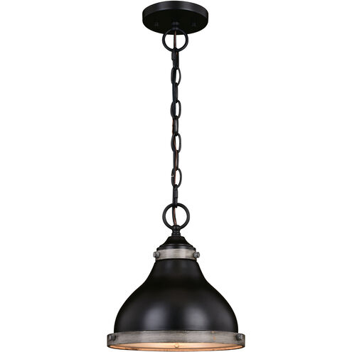 Sheffield LED 10 inch New Bronze and Distressed Ash with Light Silver Inner Pendant Ceiling Light