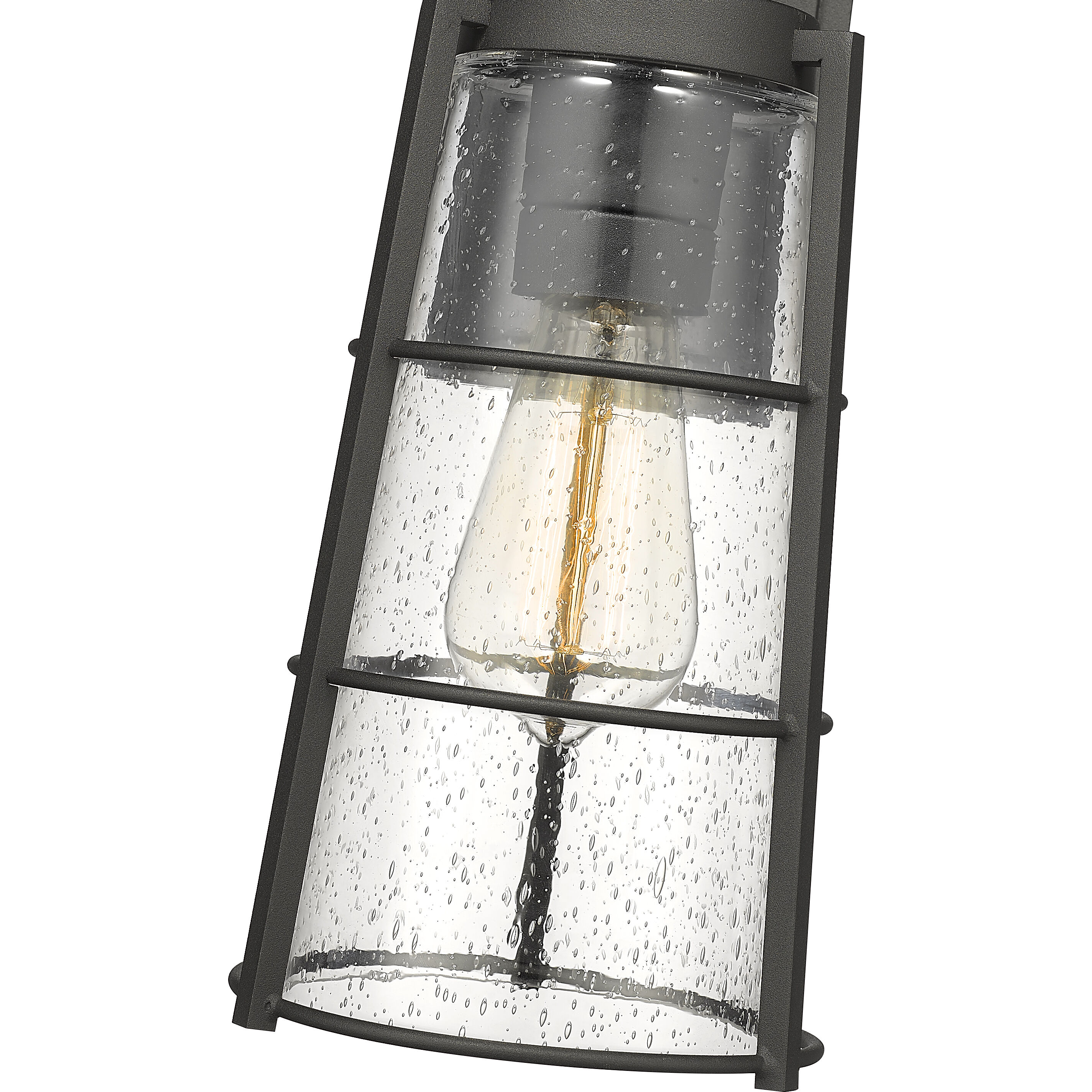 Helix 1 Light 13 inch Black Outdoor Wall Light