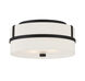 Contemporary 2 Light 13 inch Matte Black Flush Mount Ceiling Light