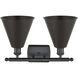 Ballston Cone 2 Light 18 inch Matte Black Bath Vanity Light Wall Light