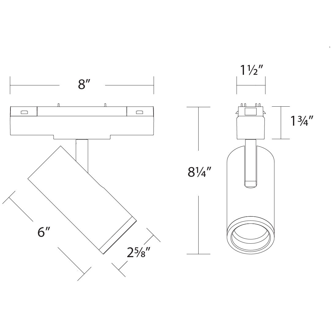 Ventrix 1 Light 48 White Track Fixtures Ceiling Light
