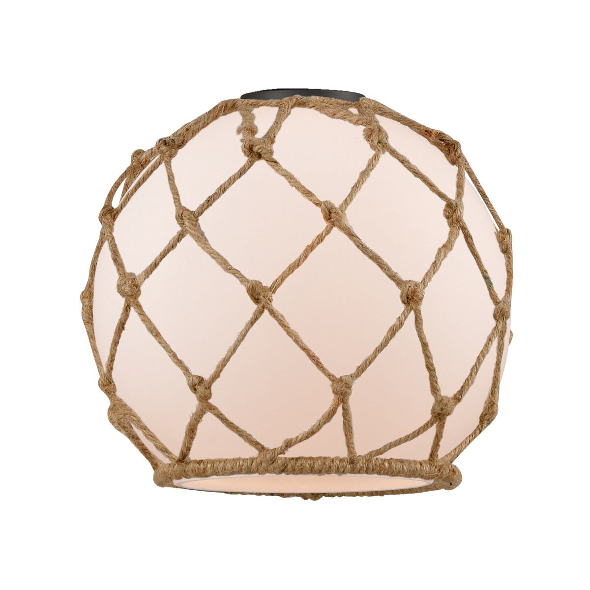 Ballston Farmhouse Rope Cased Matte White Glass, Ballston