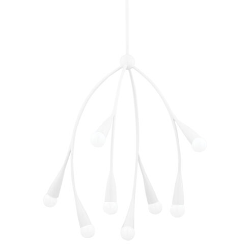 Elsa 8 Light 24 inch Textured White Chandelier Ceiling Light