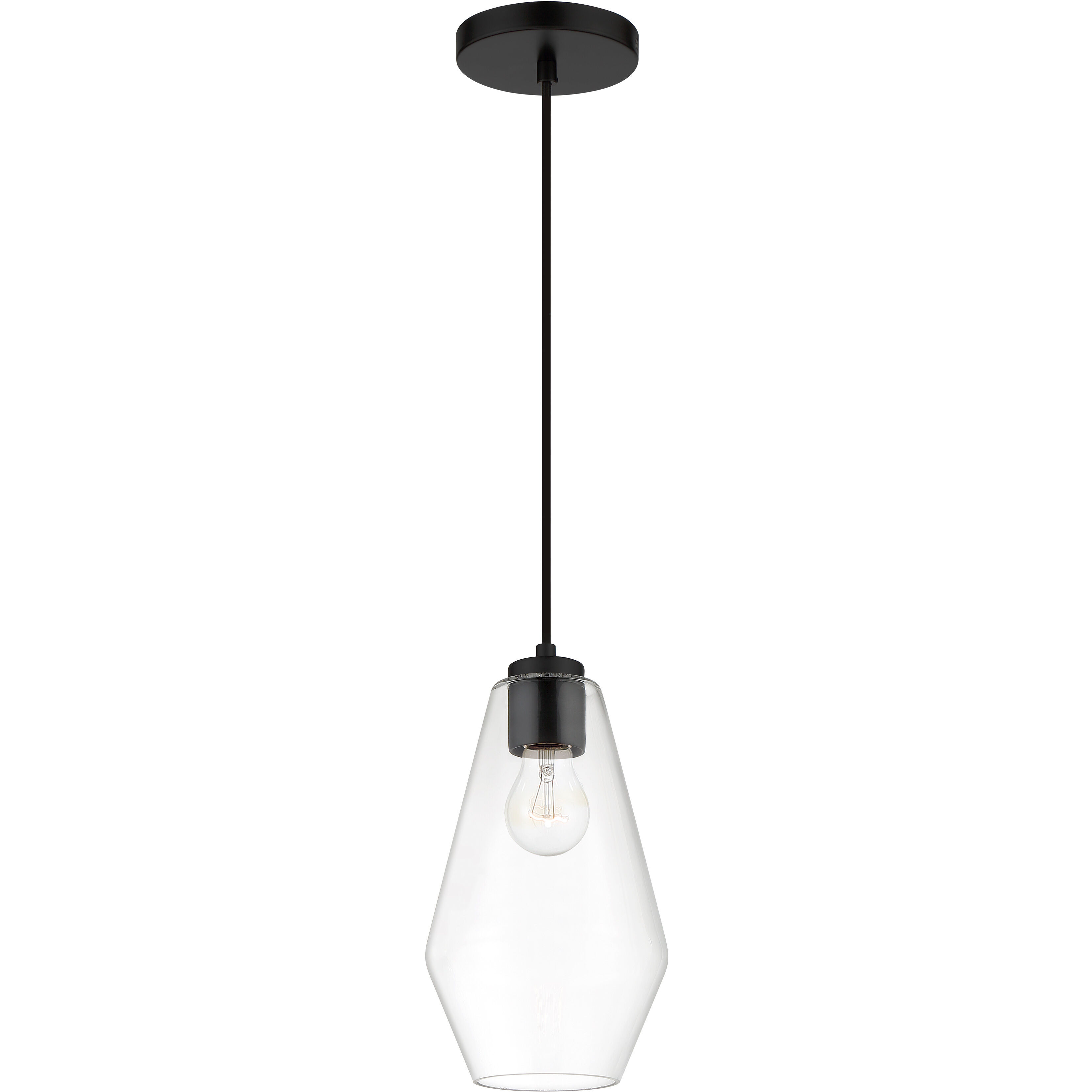 Clarity 1 Light 6.75 inch Coal Mini Pendant Ceiling Light