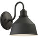 Mantiel 1 Light 10 inch Coal Outdoor Wall Mount in Black, Great Outdoors