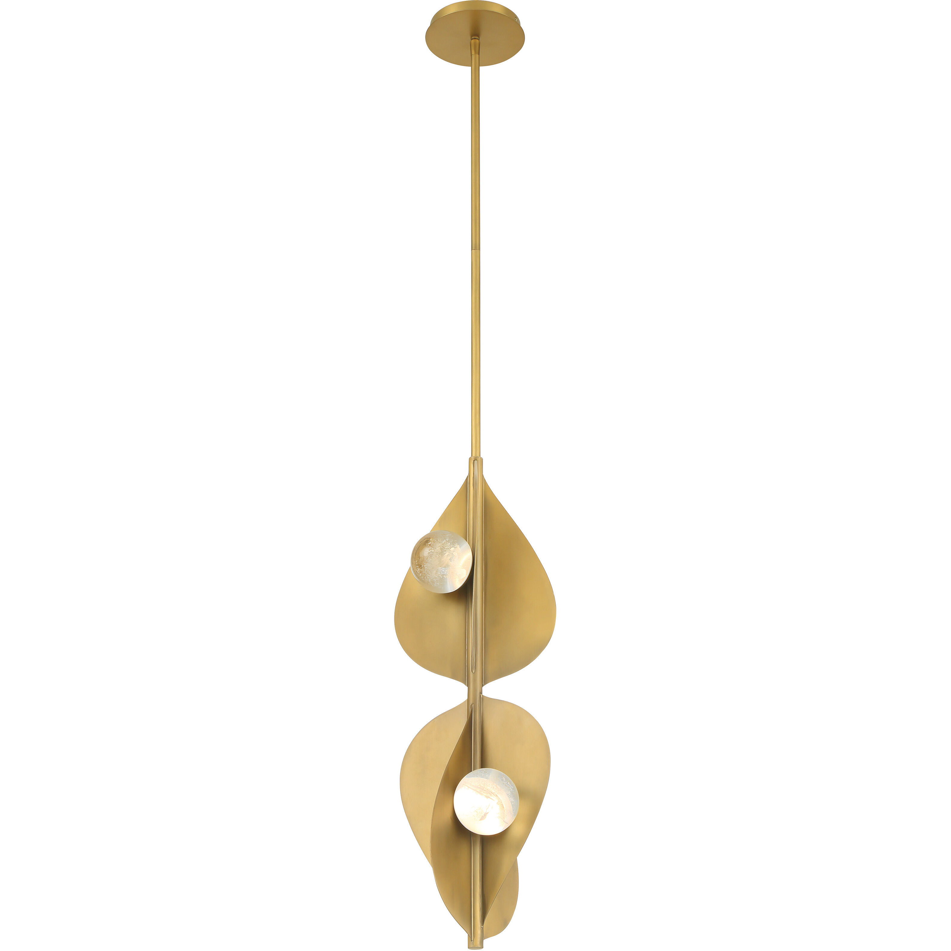 Pod LED 8.25 inch Legacy Brass Pendant Ceiling Light
