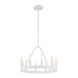 Carousel 10 Light 18 inch Matte White Chandelier Ceiling Light