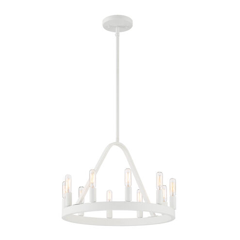 Carousel 10 Light 18 inch Matte White Chandelier Ceiling Light