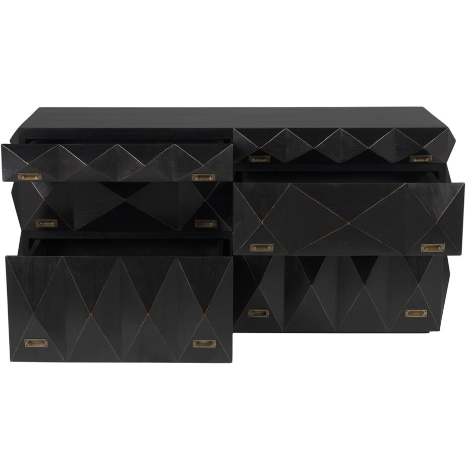 Allegra Hand Rubbed Black Dresser