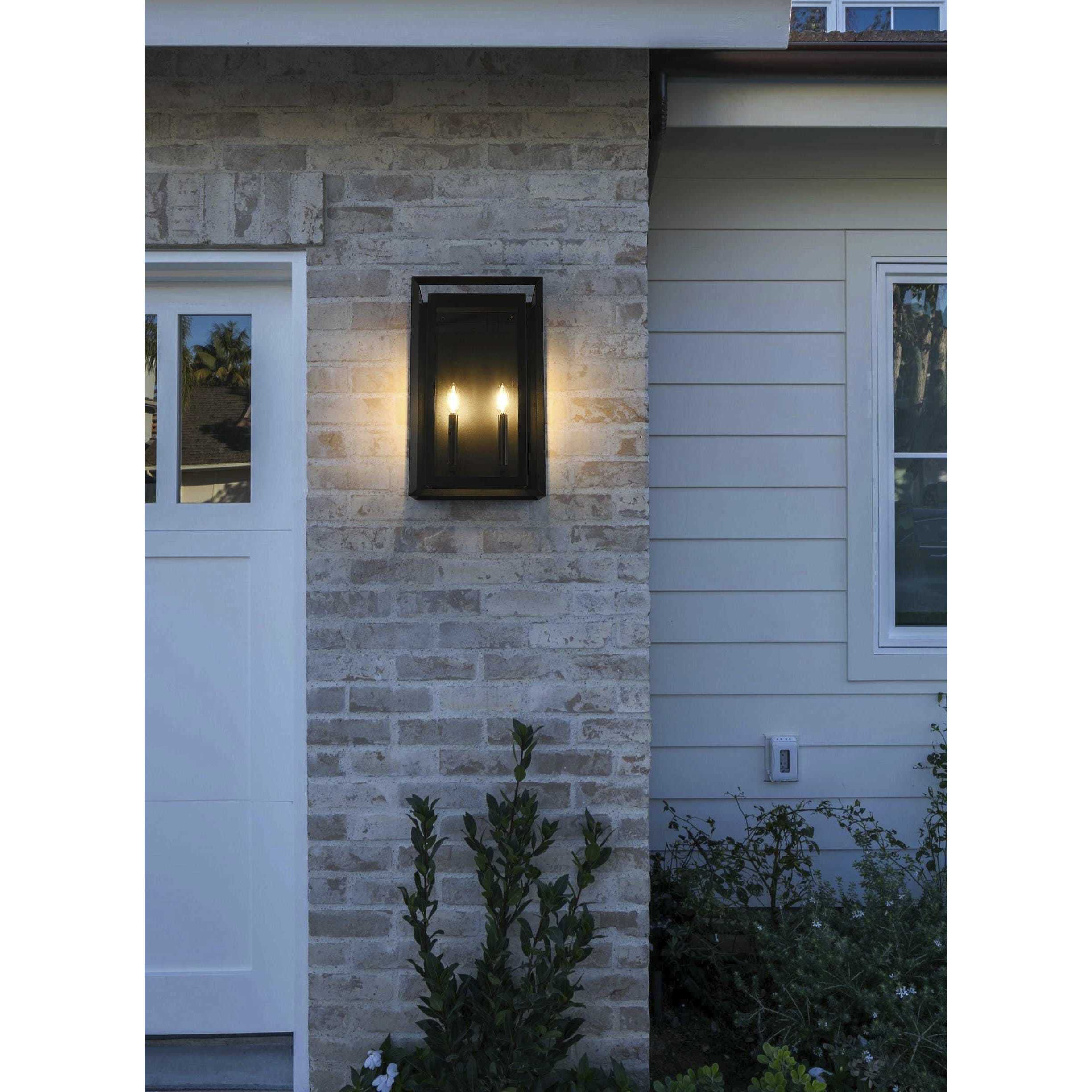 Etting 2 Light 19.5 inch Black Outdoor Wall Sconce