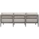 Borneo Charcoal Gray Rope and Nuance Dove Outdoor Sofa