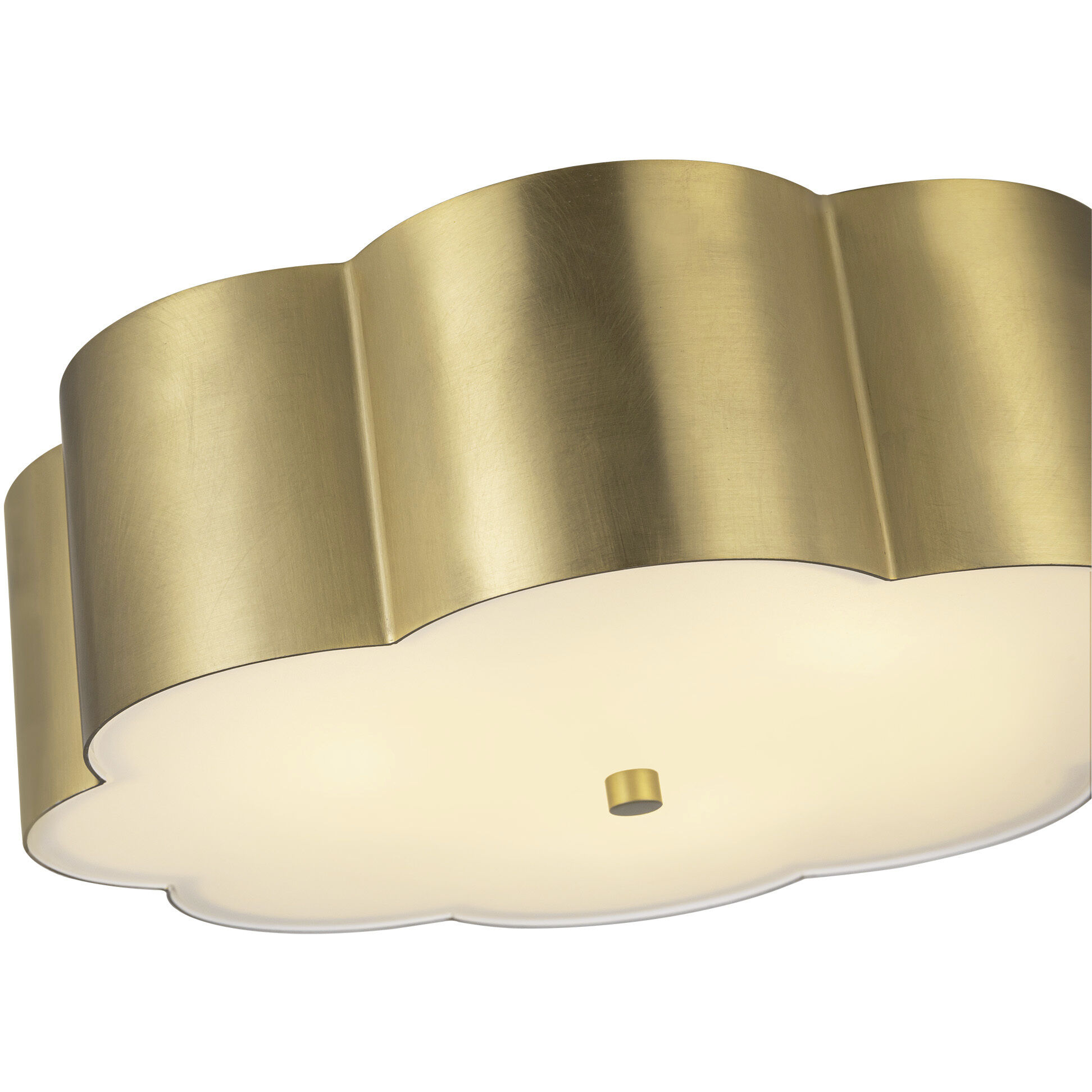 Alora Mood Blossom 3 Light 14.13 inch Brushed Gold Flush Mount Ceiling Light