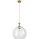 Downtown Urban Astor 1 Light 14 inch Brushed Brass Pendant Ceiling Light