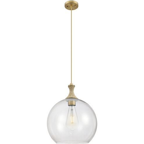 Downtown Urban Astor 1 Light 14 inch Brushed Brass Pendant Ceiling Light