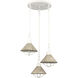 Cape May 3 Light 21 inch White Coral Pendant Ceiling Light