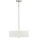 Modern 3 Light 18 inch Brushed Nickel Pendant Ceiling Light