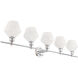 Gene 5 Light 47 inch Chrome Wall sconce Wall Light