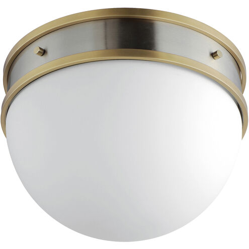 Duke 1 Light 12.25 inch Satin Nickel and Satin Brass Flush Mount Ceiling Light