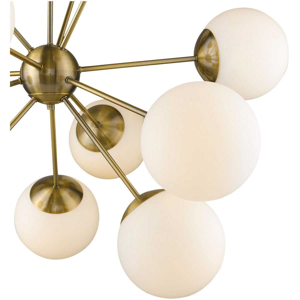 Solea 12 Light 40 inch Antique Brass Chandelier Ceiling Light