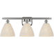 Ballston Bristol Natural 3 Light 27.5 inch Brushed Satin Nickel Bath Vanity Light Wall Light
