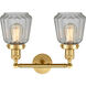Franklin Restoration Chatham 2 Light 16 inch Satin Gold Bath Vanity Light Wall Light in Clear Glass, Franklin Restoration