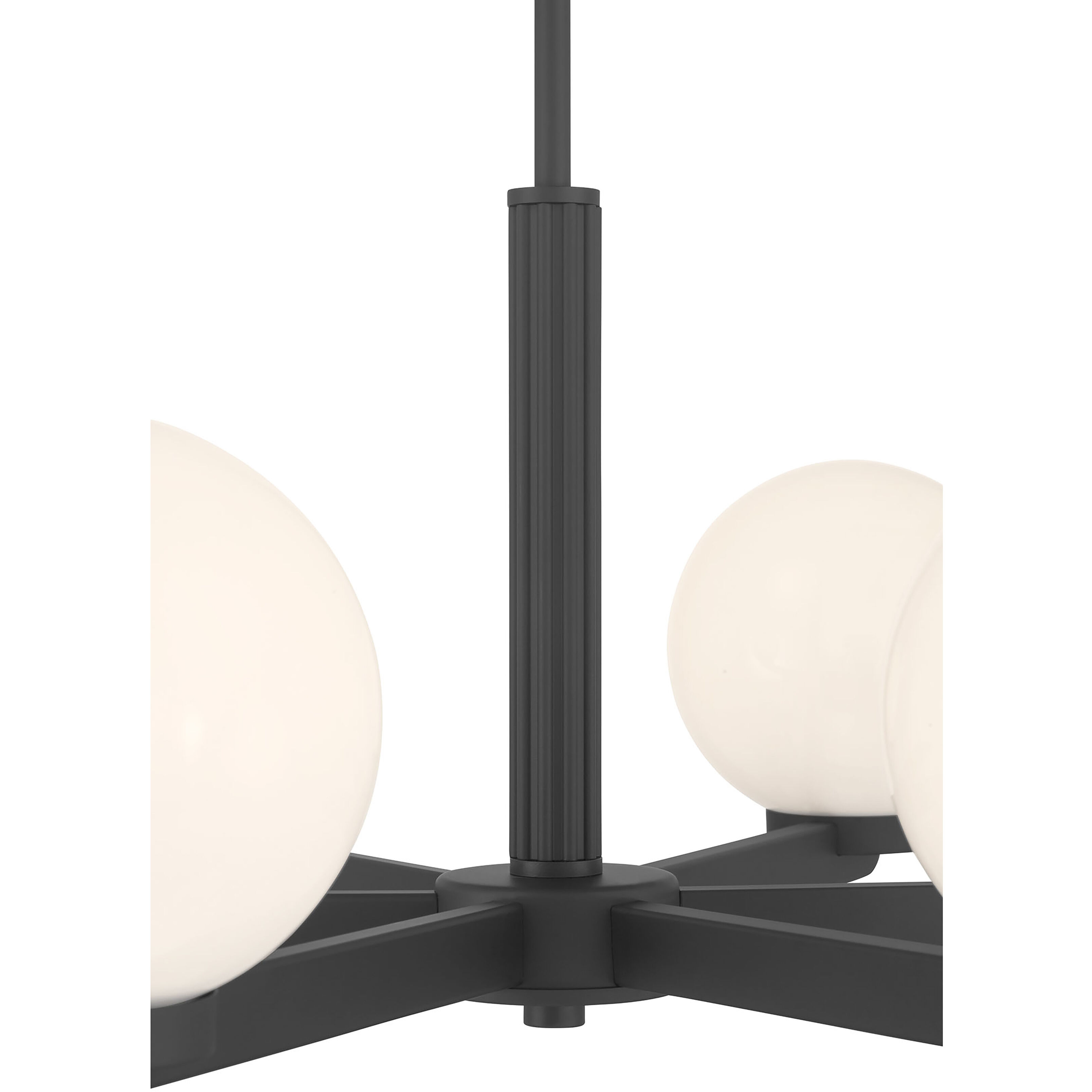 Ardeva 6 Light 28 inch Matte Black Chandelier Ceiling Light