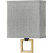 Galerie Link LED 8 inch Black with Heritage Brass ADA Indoor Wall Sconce Wall Light