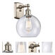 Ballston Athens 1 Light 8 inch Brushed Satin Nickel Sconce Wall Light in Seedy Glass, Ballston