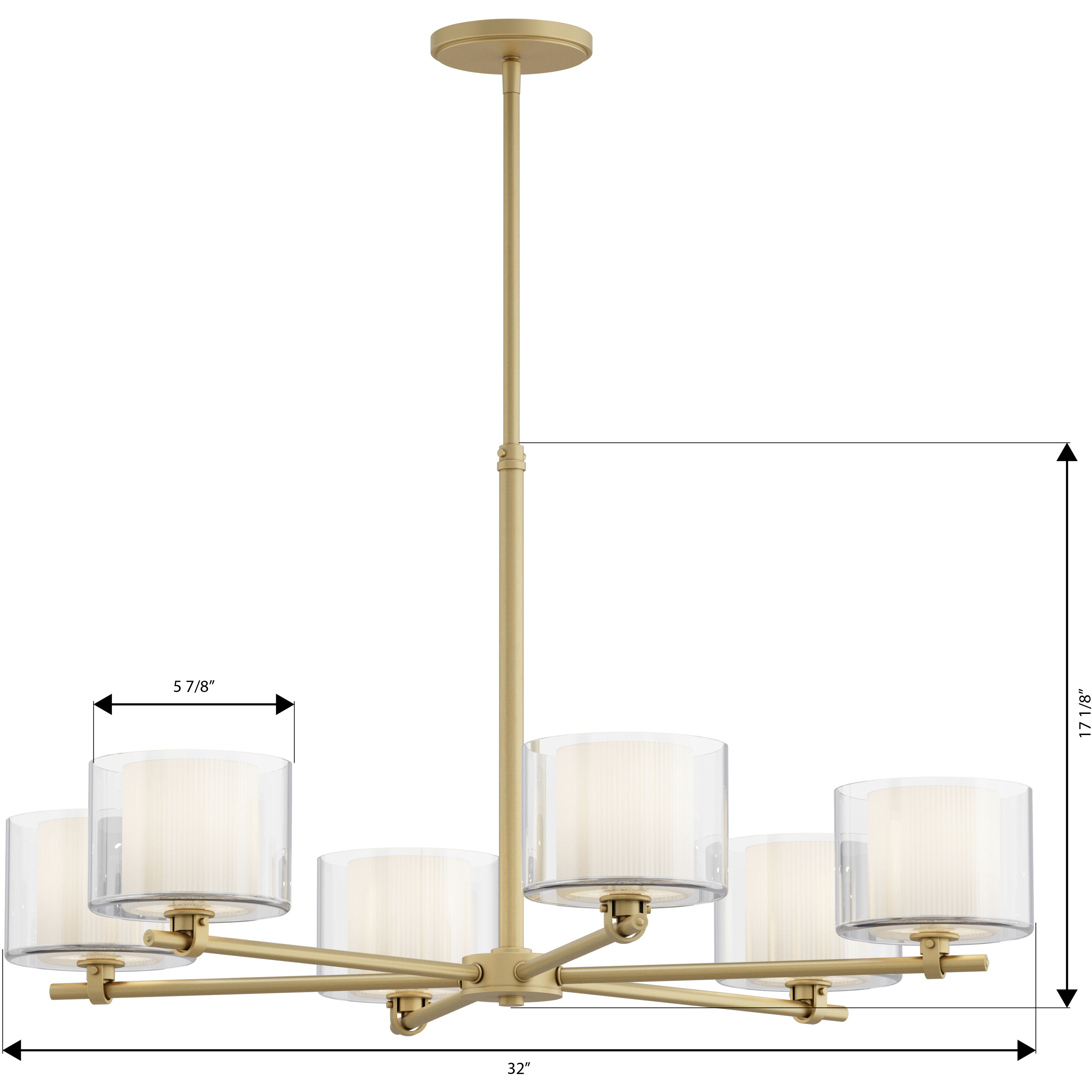 Seville 6 Light 32 inch Legacy Brass Chandelier Ceiling Light