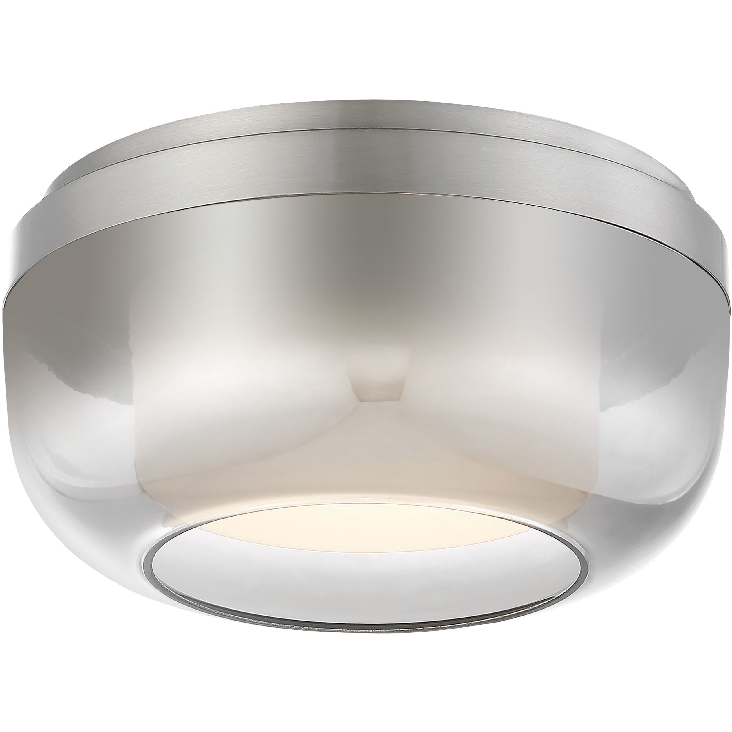First Encounter Family LED 10 inch Brushed Nickel Flush Mount Ceiling Light