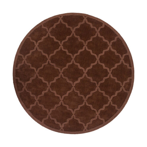 Central Park 72 X 72 inch Dark Brown Indoor Area Rug, Round