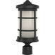 Resilience Lanterns 1 Light 17 inch Textured Black Outdoor Post Mount