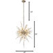 Orbital 16 Light 20 inch Gold Dust Pendant Ceiling Light