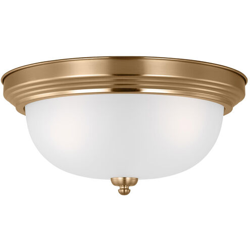 Geary LED 14.5 inch Satin Brass Flush Mount Ceiling Light