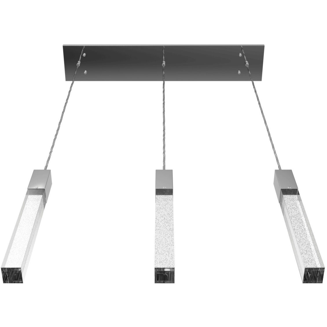 Original Glacier Avenue LED 7 inch Polished Chrome Multi Port Pendant Ceiling Light in Bubbled