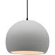 Radiance LED 12.25 inch Bisque and Matte Black Pendant Ceiling Light