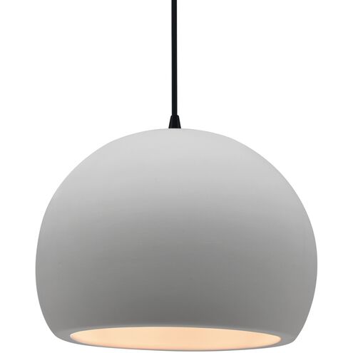 Radiance LED 12.25 inch Bisque and Matte Black Pendant Ceiling Light