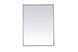 Eternity 36 X 27 inch Grey Wall Mirror in Gray