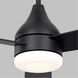 Streaming 60 inch Midnight Black Indoor/Outdoor Smart Ceiling Fan