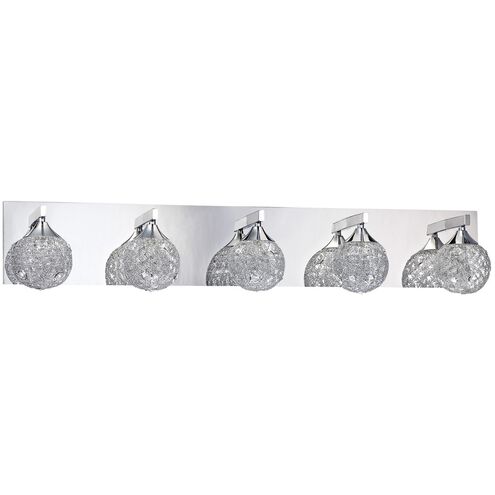 Solaro 10 Light 36 inch Chrome Vanity Light Wall Light in 5