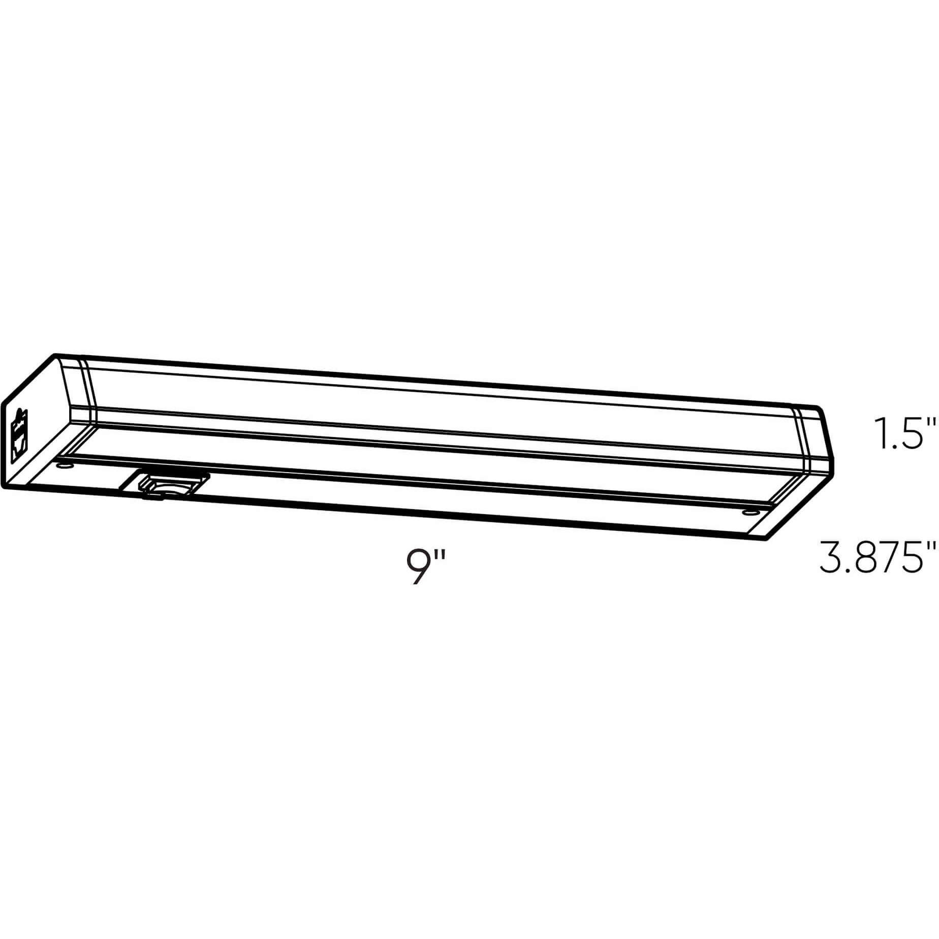 CounterLed Linear 1 Light 9 inch White Linear Ceiling Light, Under Cabinet Light
