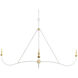 Lowcountry 4 Light Hi-Gloss White Chandelier Ceiling Light