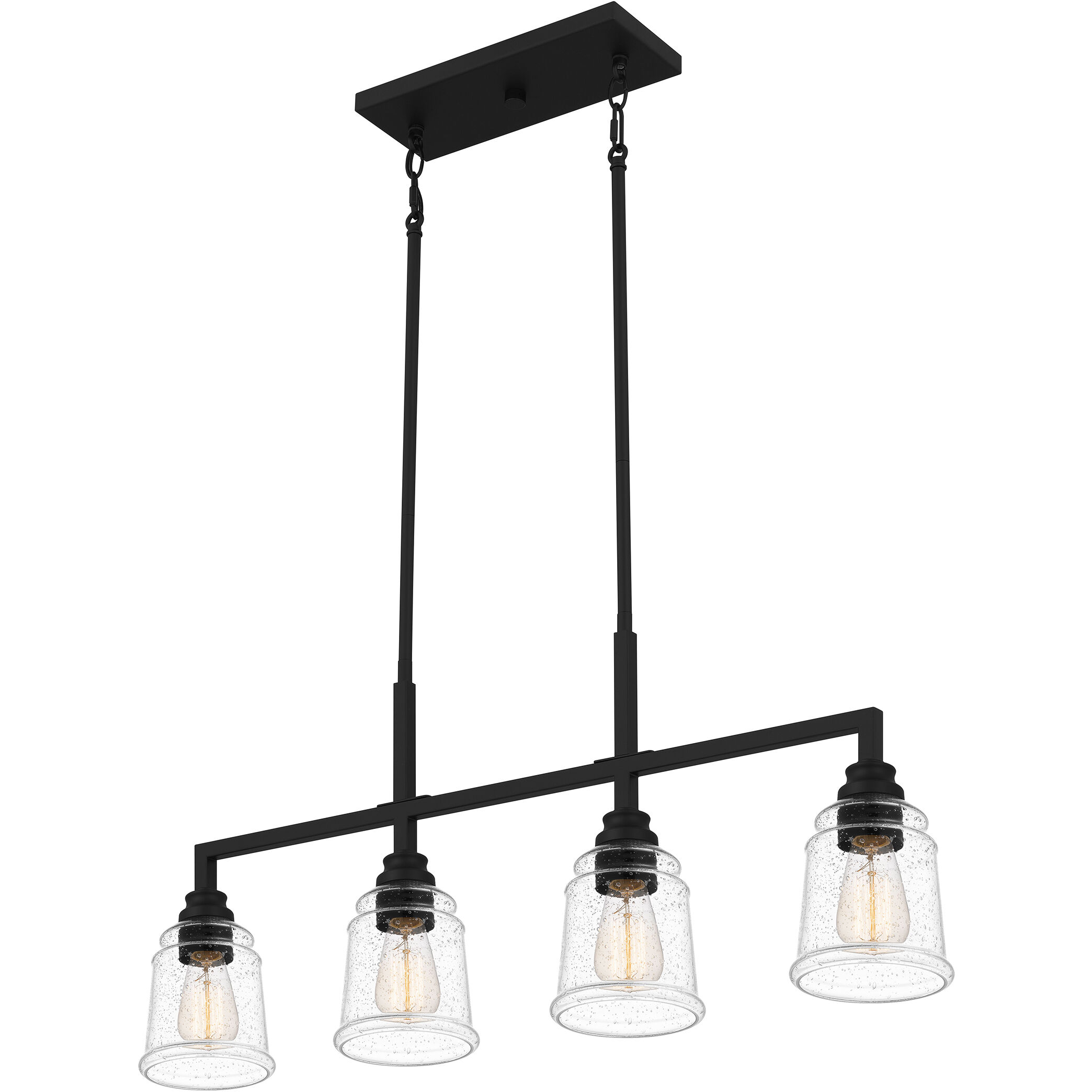 McIntire 4 Light 33.5 inch Matte Black Island Light Ceiling Light