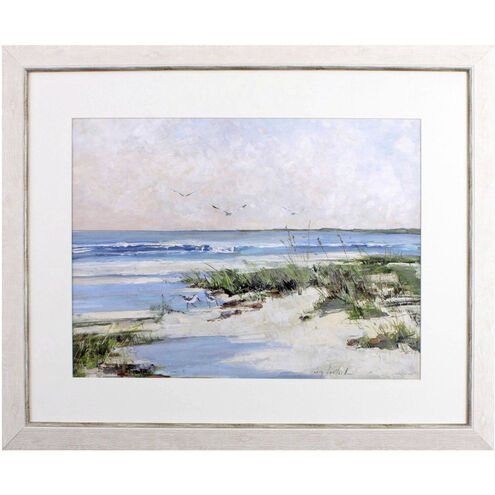 Waterside Blue and Green and Neutral Framed Art
