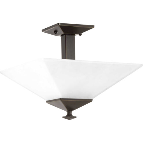 Clifton Heights 2 Light 12.75 inch Antique Bronze Semi-Flush Mount Ceiling Light