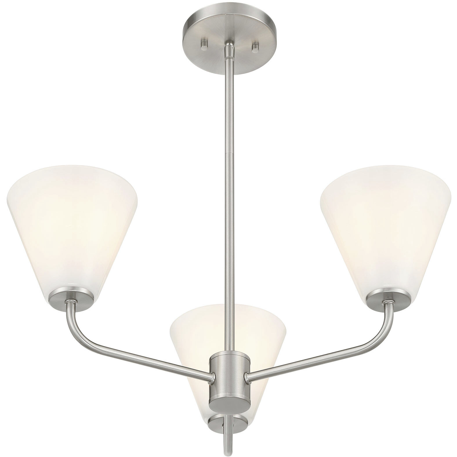 Blair 3 Light 24 inch Satin Nickel Chandelier Ceiling Light
