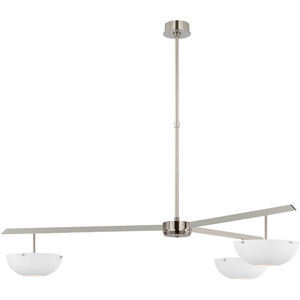 AERIN Valencia LED 54 inch Polished Nickel Chandelier Ceiling Light, Extra Large