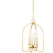 Oakville 4 Light 14.25 inch Aged Brass Hanging Lantern Ceiling Light